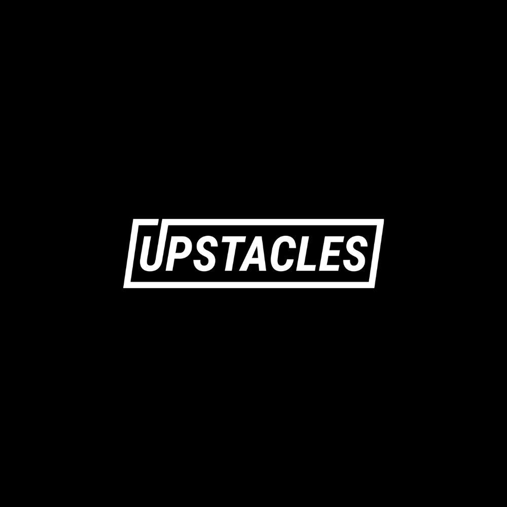 White Upstacles L.L.C. logo on black background